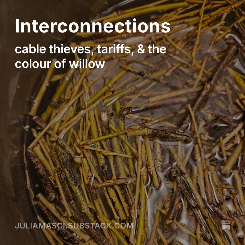 INTERCONNECTIONS. Cable thieves, Tariffs & the Colour of Willow .