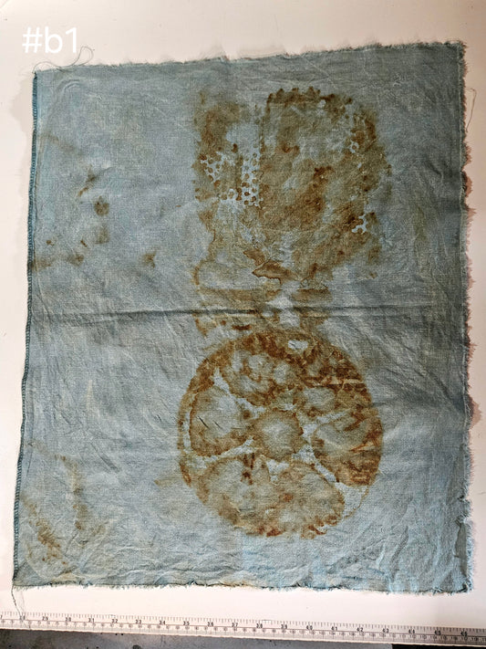 Indigo & Rust Hemp 'fat quarter' Bundle #1