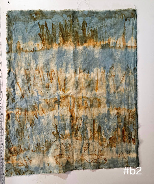 Indigo & Rust Hemp 'fat quarter' Bundle #2