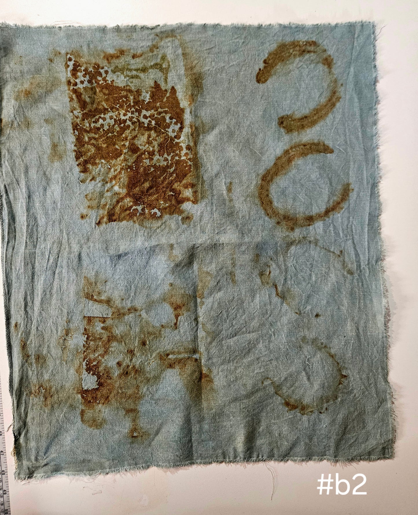 Indigo & Rust Hemp 'fat quarter' Bundle #2