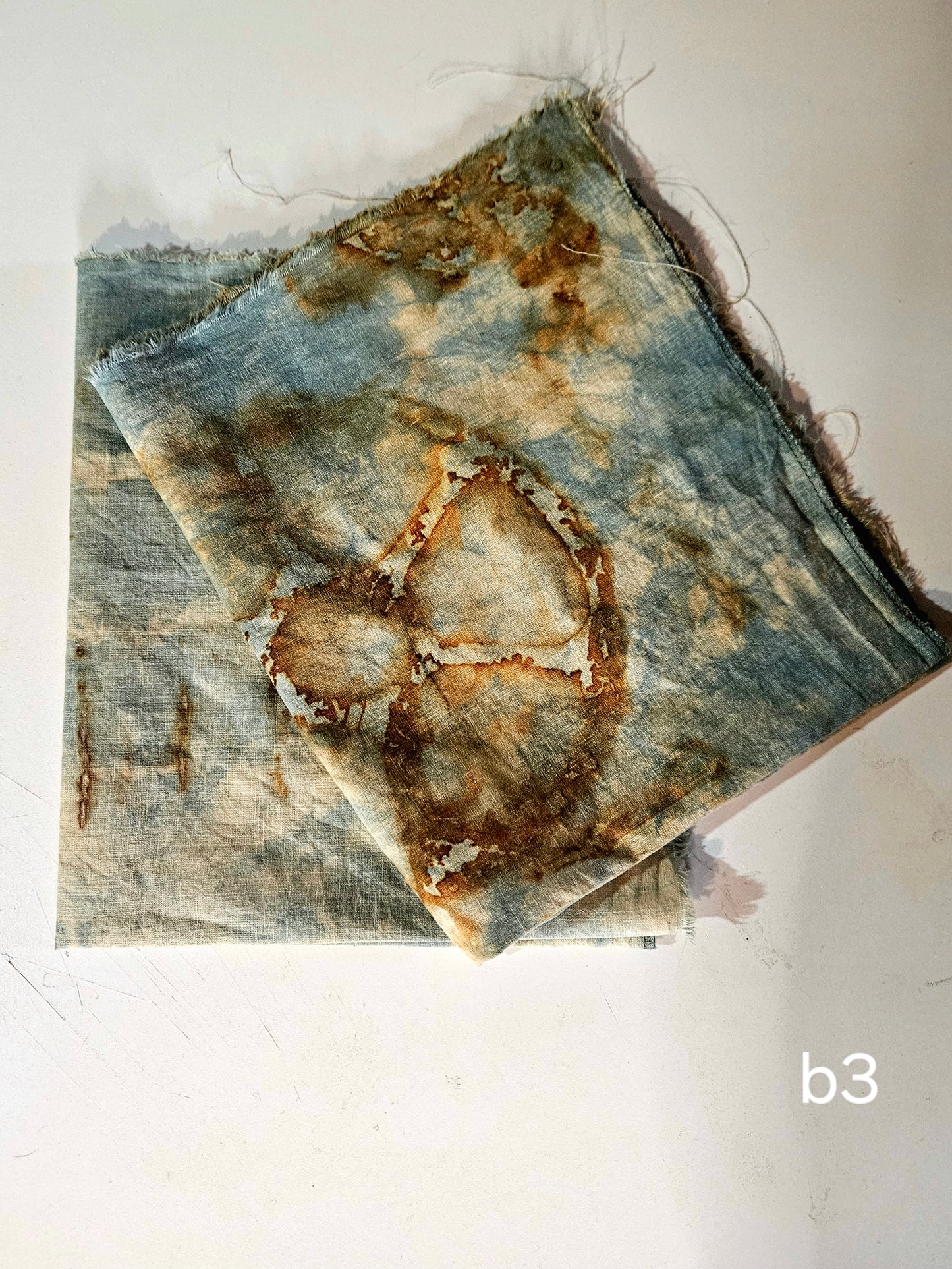 Indigo & Rust Hemp 'fat quarter' Bundle #3