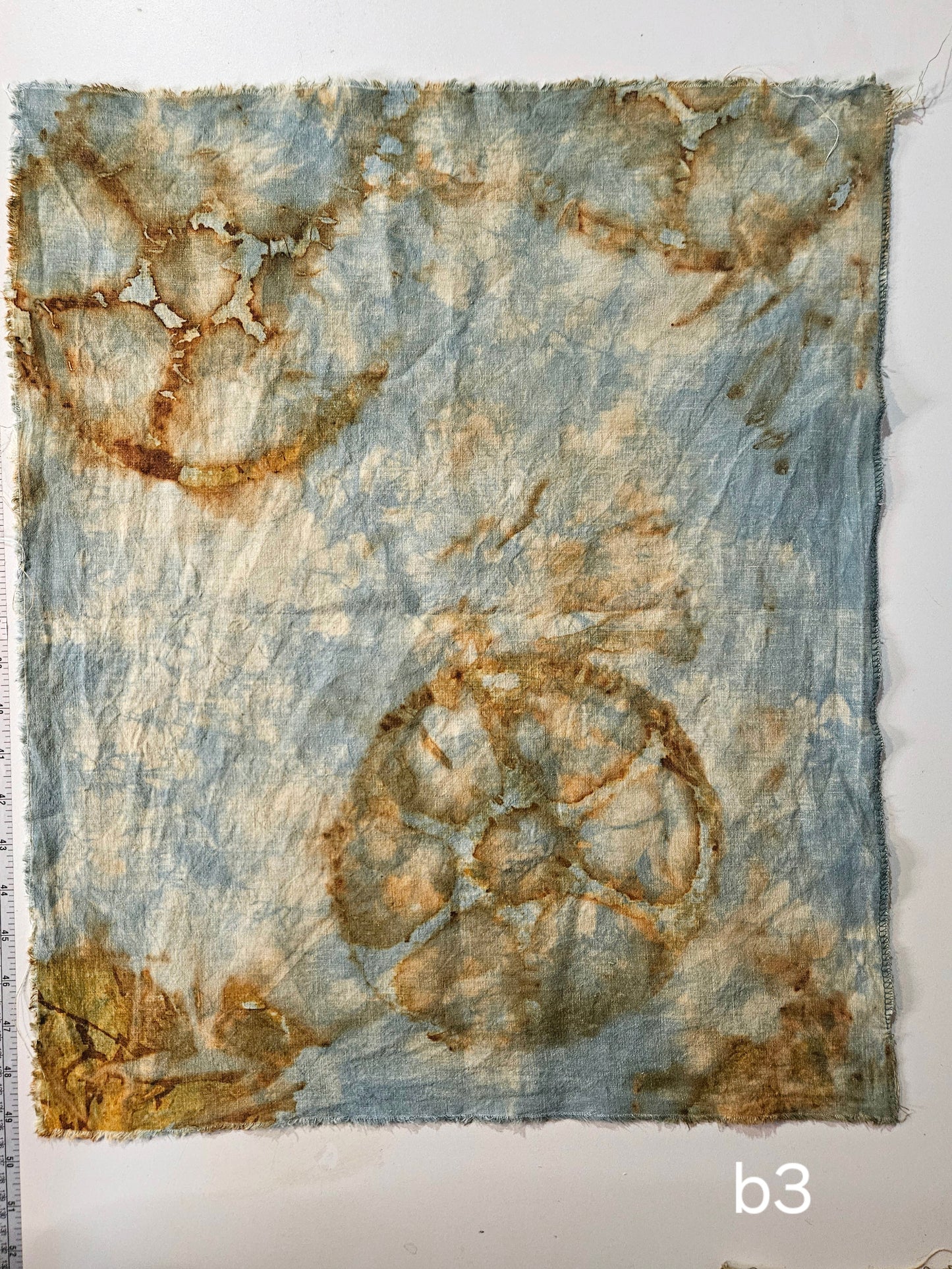 Indigo & Rust Hemp 'fat quarter' Bundle #3
