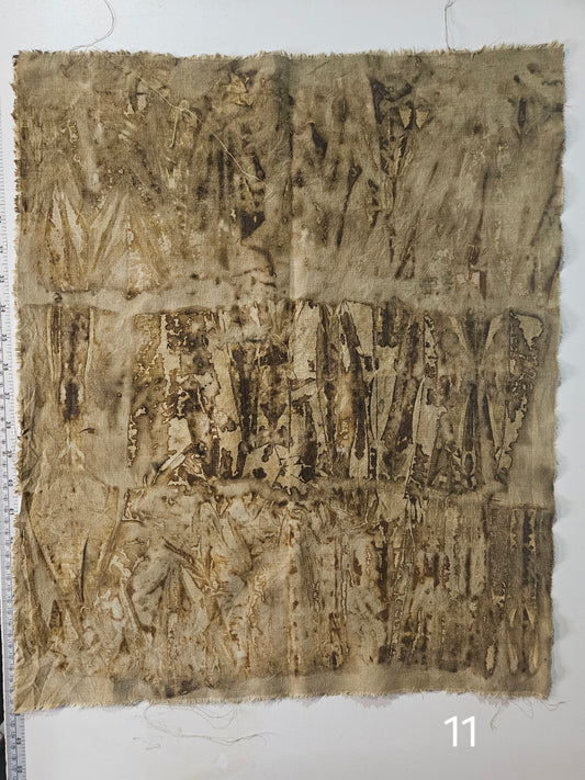 Plant dyed Hemp 'fat quarter' #11