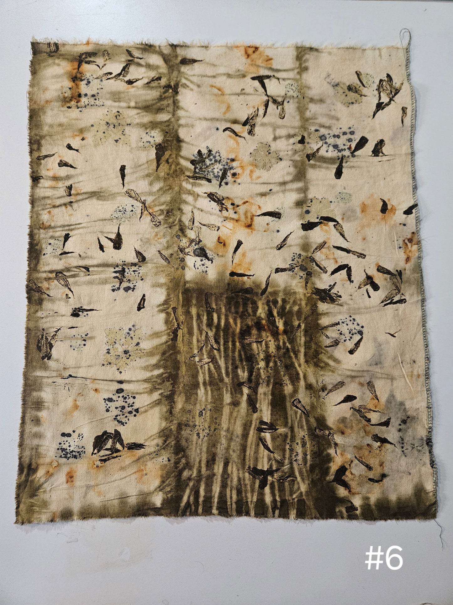 Plant dyed Hemp 'fat quarter' #6