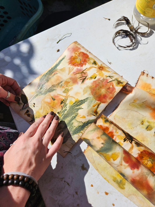 eco-printing on paper Saturday.January 17th 2026