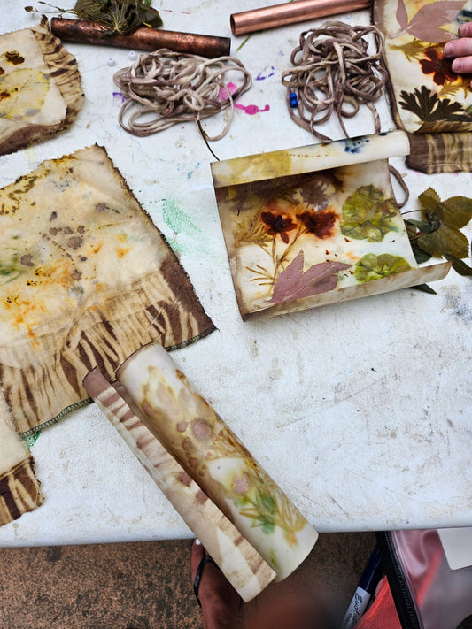 eco-printing on paper Saturday.January 17th 2026