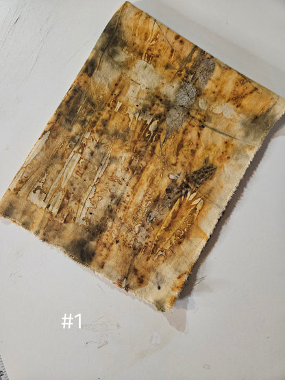 Plant dyed Hemp 'fat quarter' #1