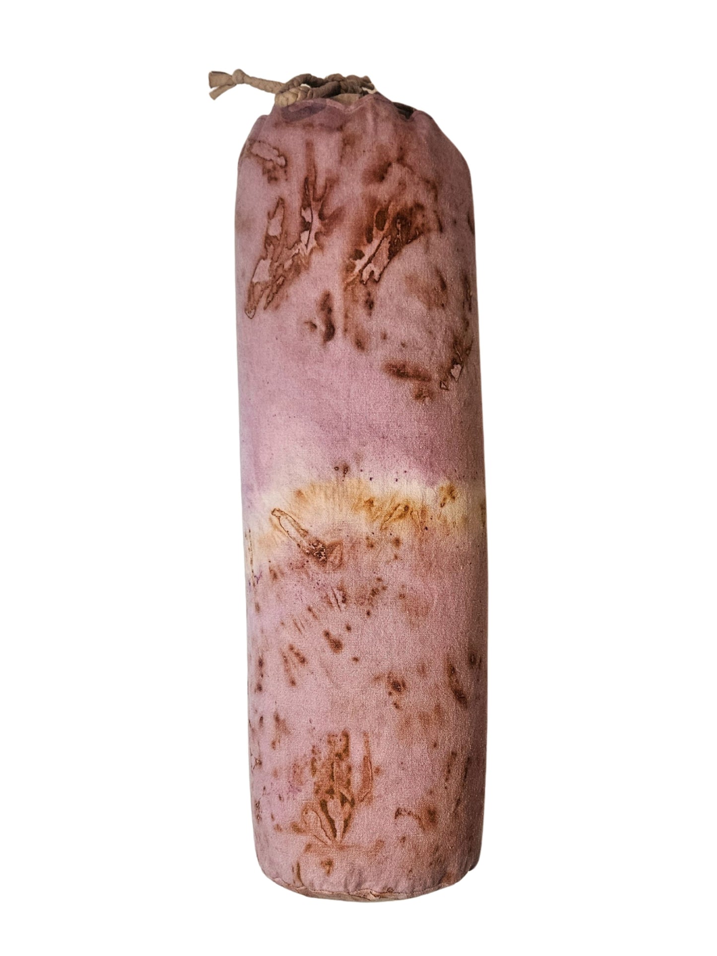 yoga bolster, spink and orange