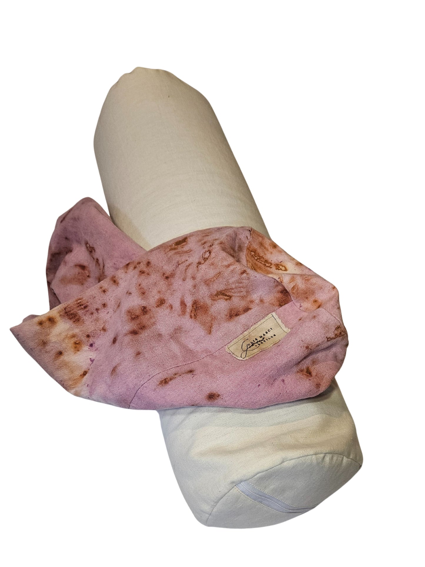 Hemp & Buckwheat Hull Yoga Bolster – Naturally Dyed | Handmade in Canada