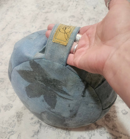 Meditation pillow plant dyed