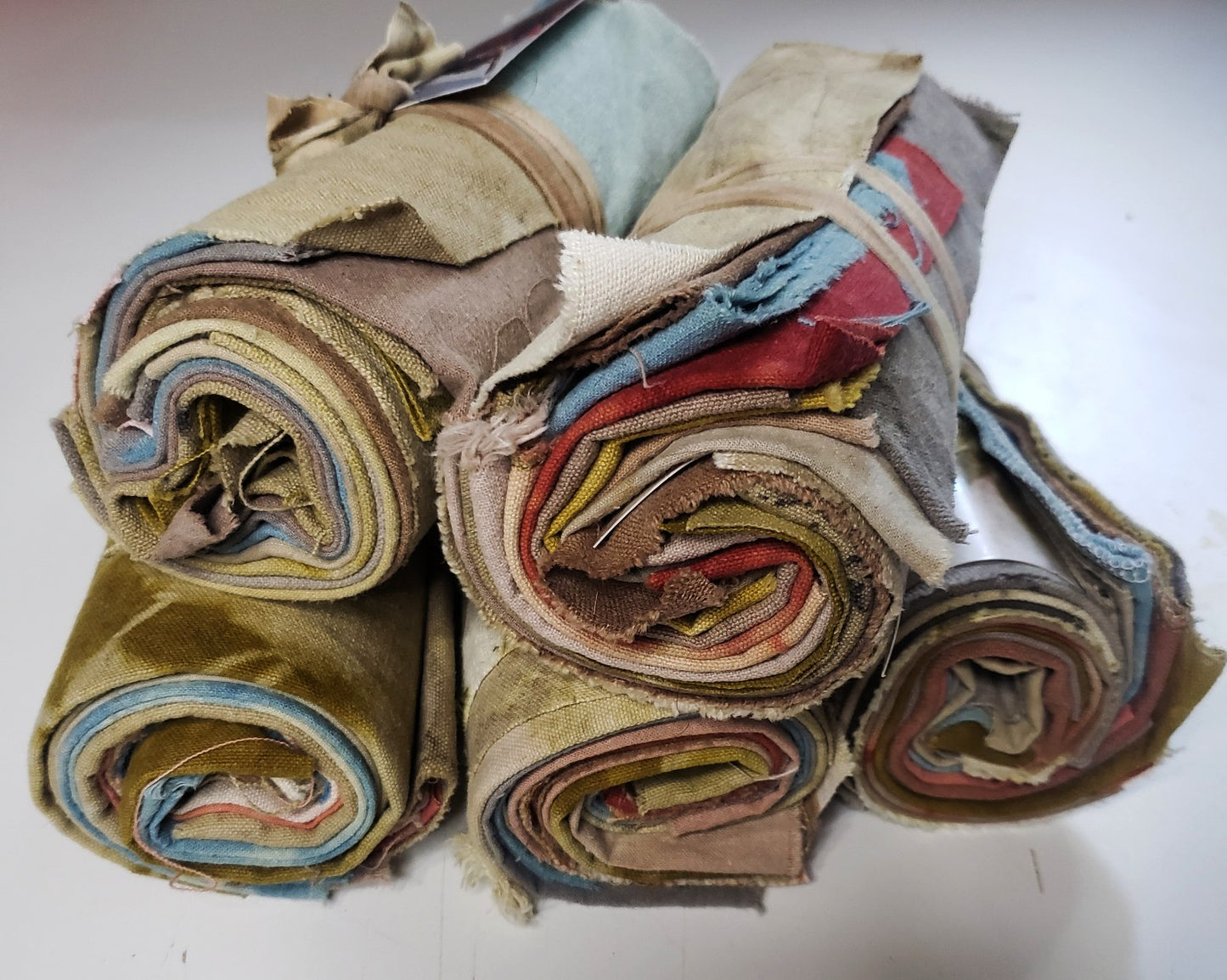 Eco Dyed Hemp Fabric Scraps