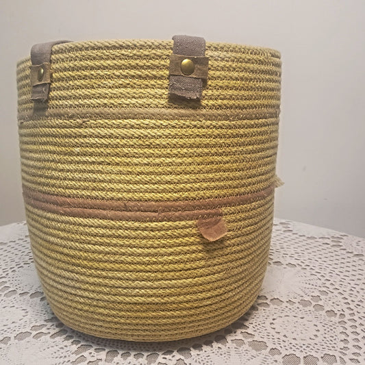 Sunshine Yellow Rope Basket